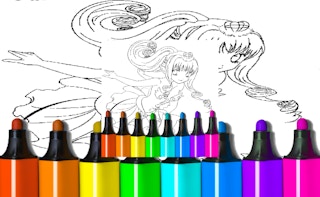 Image Anime Blue Mermaid Coloring
